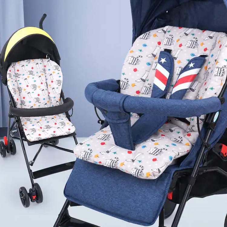 Custom cotton portable Baby high chair stroller mat cushion cover